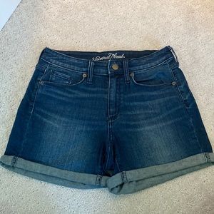 Universal Threads High Rise Midi Denim Shorts